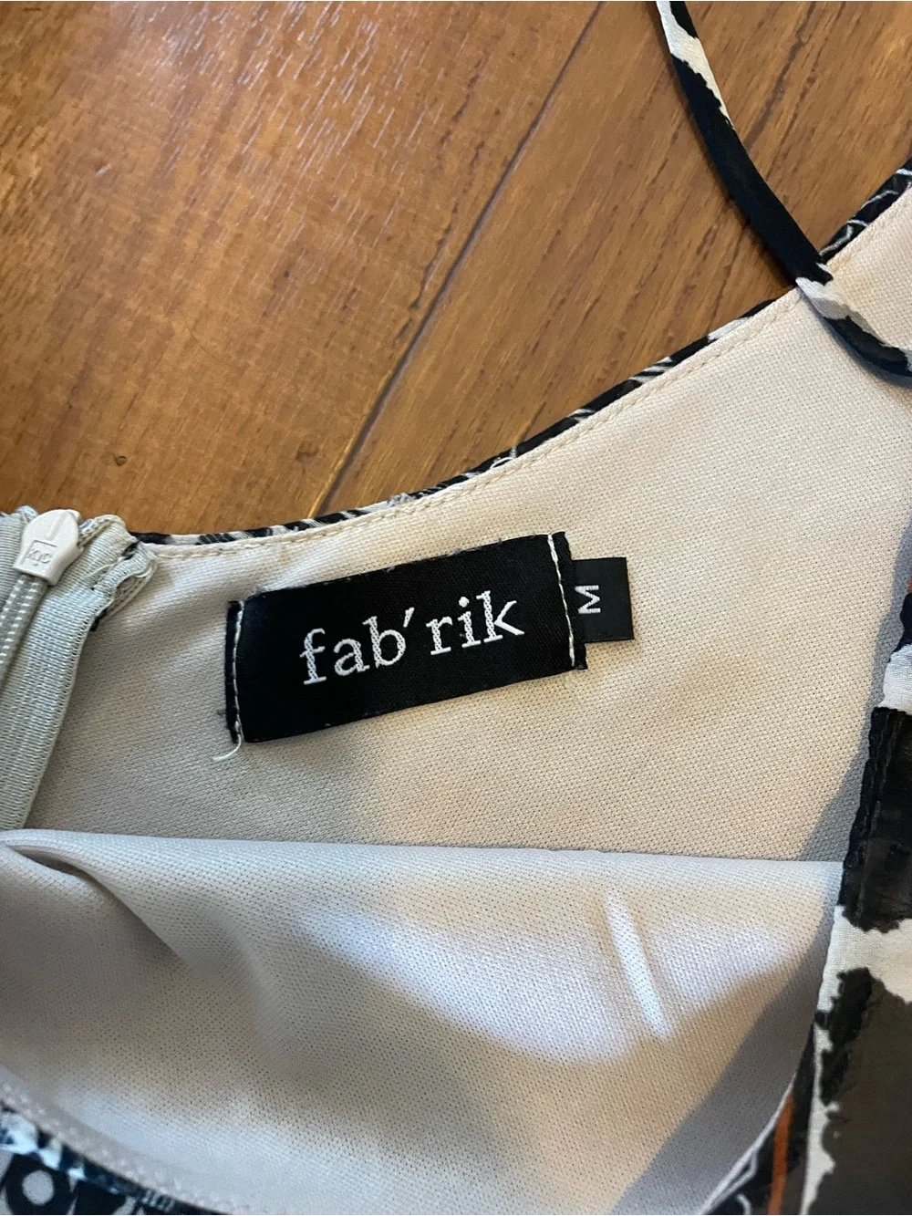 fab'rik Black & Cream Printed Boho Mini Dress - Picture 2 of 5